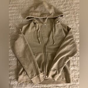 VS PINK Rhinestone Full Zip Hoodie - Beige